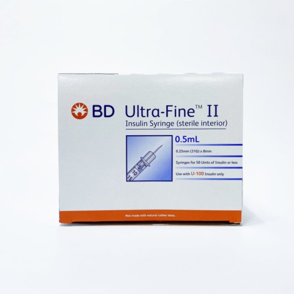 BD 인슐린 주사기 0.5mL 31GX8mm